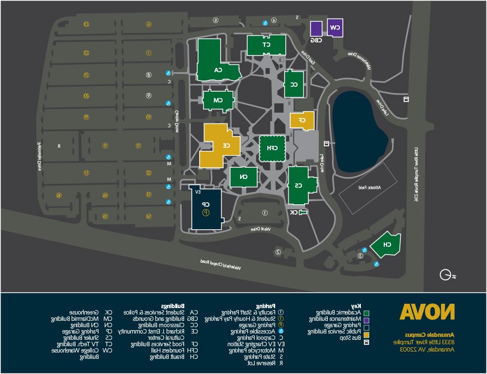 A map of Annandale campus